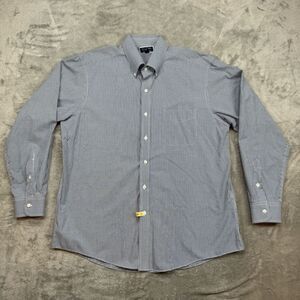 Club Room Button Down Shirt Men’s 16.5 34-35 Blue Regular Fit Performance Office